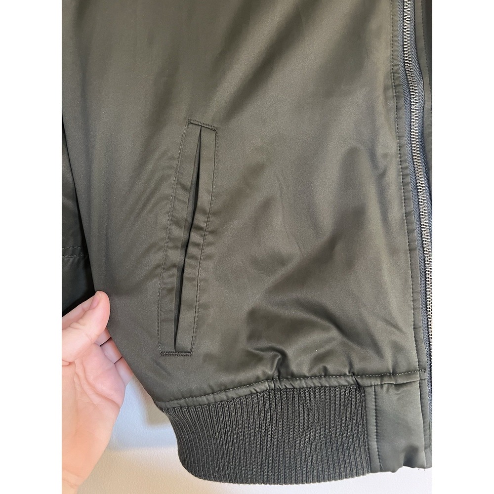 American Eagle AE Olive Green Bomber Jacket Coat Size M Women's - Picture 5 of 6
